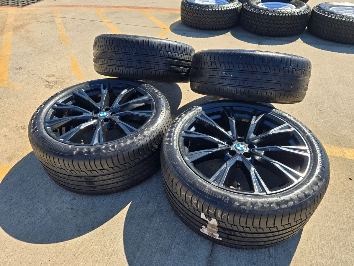 22" BMW X5 X6 X7 OEM 86534 86539 Series wheels rims tires CONTINENTAL