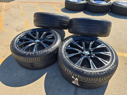 22" BMW X5 X6 X7 OEM 86534 86539 Series wheels rims tires CONTINENTAL