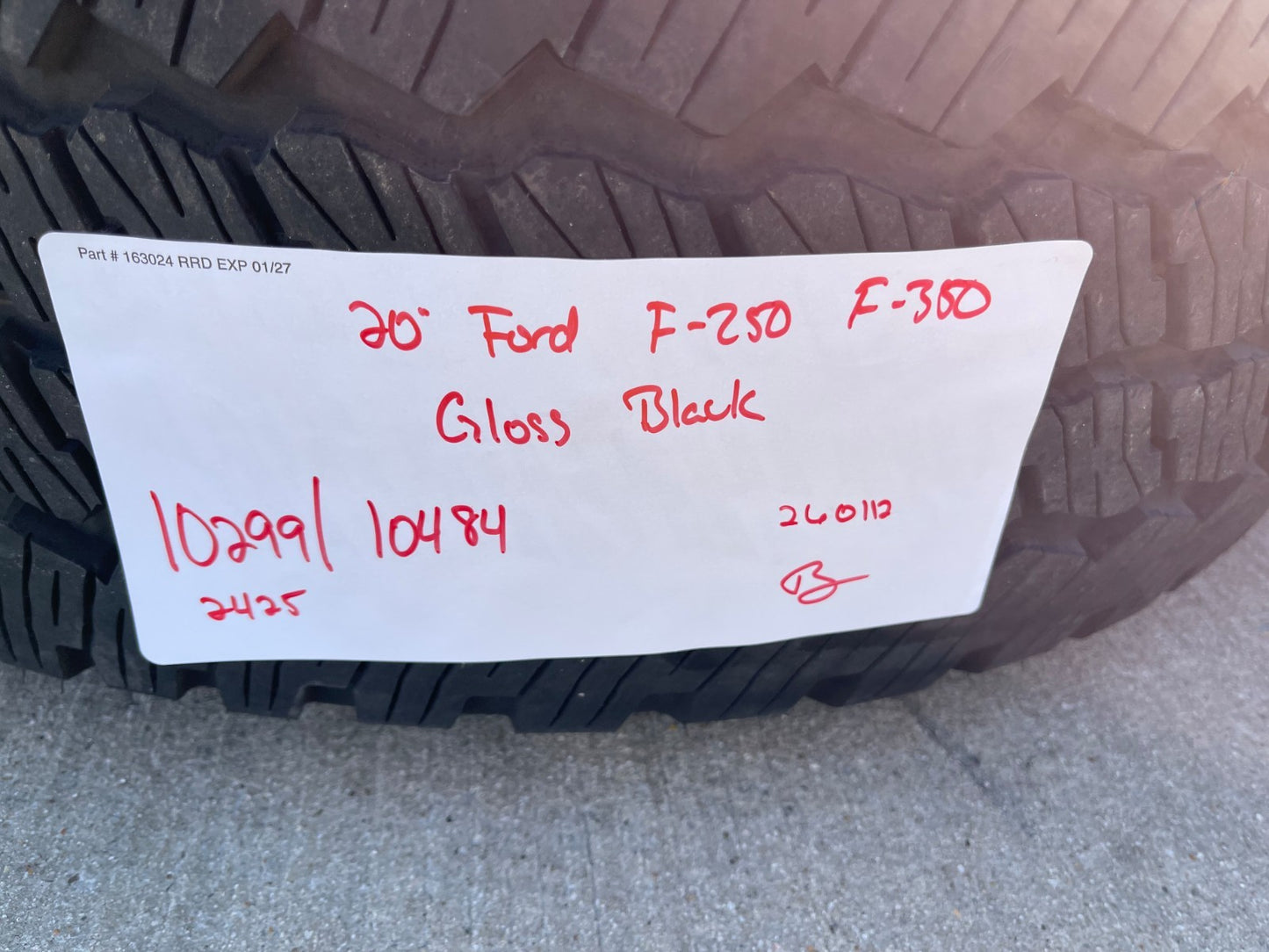 20" Ford F-250 F-350 OEM black TREMOR 10484 10299 wheels rims BRIDGESTONE NEW