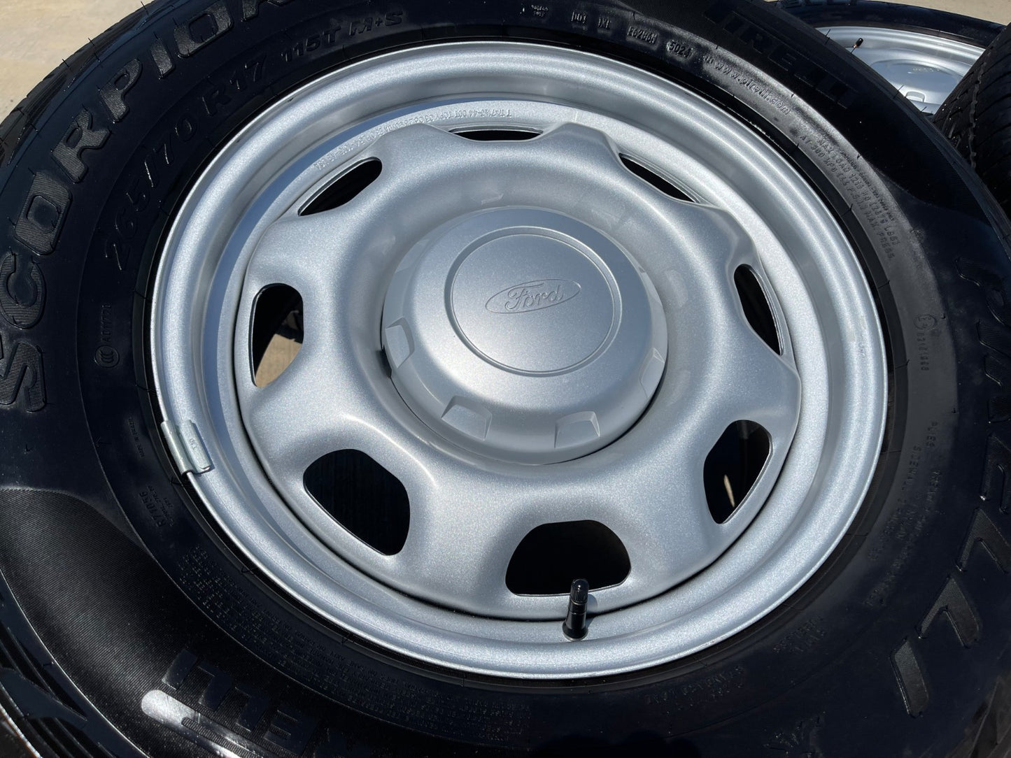 17" Ford F-150 OEM rims wheels 3857 steel SET PIRELLI A/T