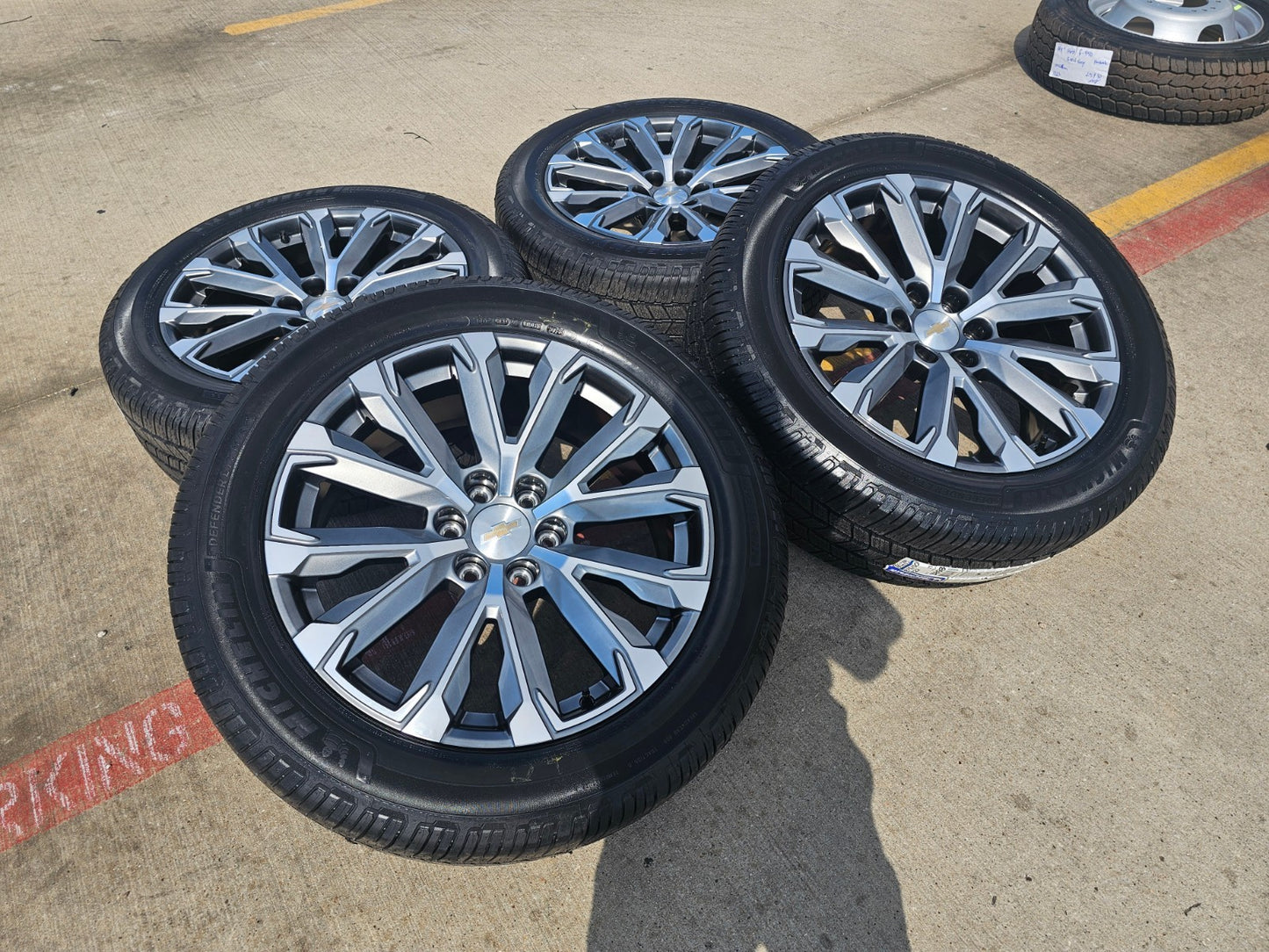 22" Chevy Tahoe Silverado Suburban OEM wheels rims 2025 2026 NEW MICHELIN