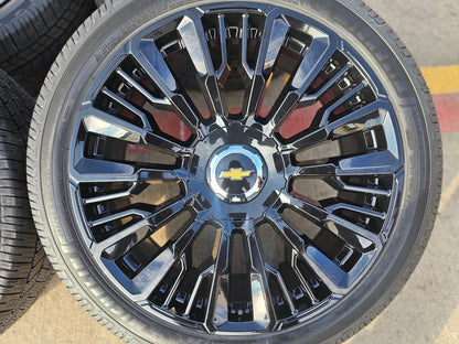 24" Chevy Tahoe Silverado OEM High Country wheels rims 2025 2026 NEW MICHELIN