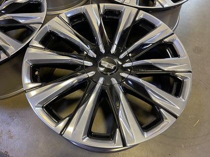 24" Cadillac Escalade PLATINUM OEM wheels rims V SET 2024 2025 2026 2027 NEW