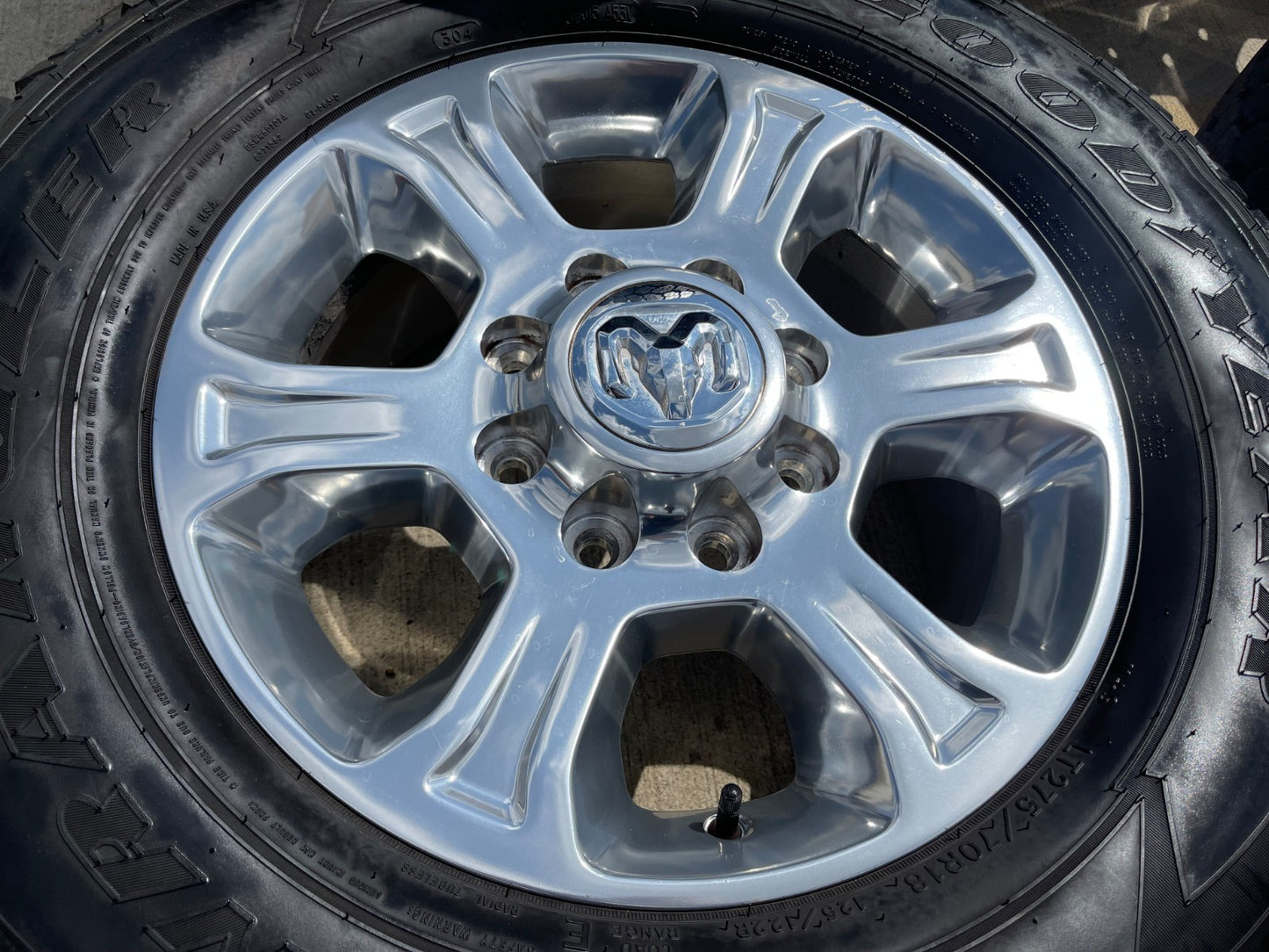 18" Ram 2500 3500 Laramie Power Wagon OEM wheels rims 2692 GOODYEAR A/T NICE