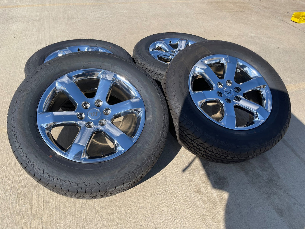 20" Ford F-150 OEM rims wheels CHROME 10347 Expedition SET HANKOOK A/T2 NEW