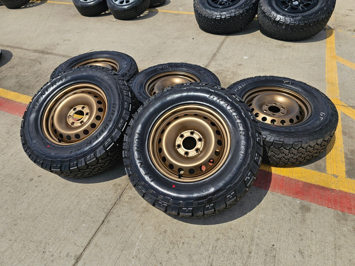 (5) 17" INEOS Grenadier OEM BRONZE wheels rims tires 2023 2024 2025 2026 NEW