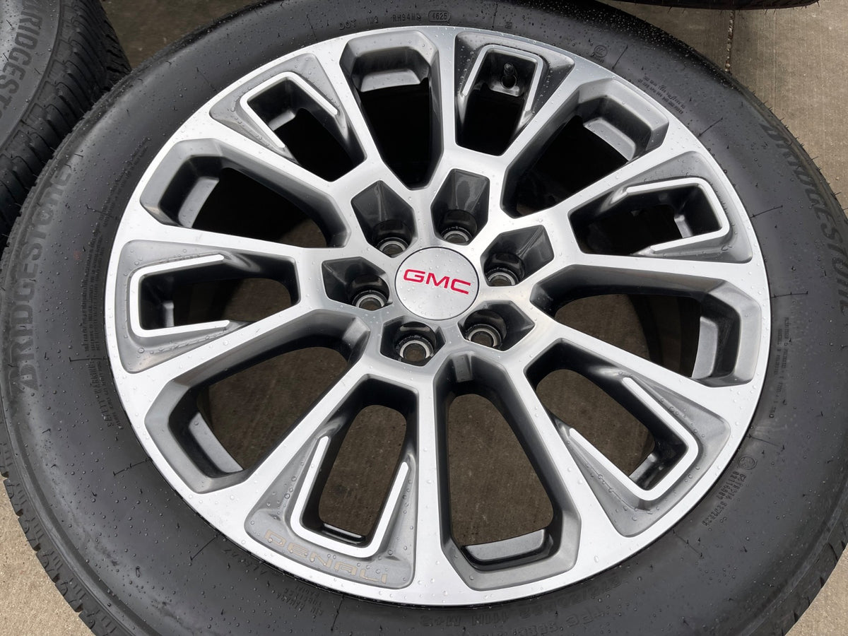 22" GMC Yukon Sierra DENALI OEM wheels rims Tahoe 2025 2026 2027 BRIDGESTONE NEW