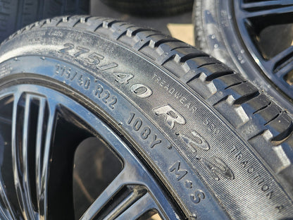 22" Land Rover Range DEFENDER OEM 72328 72331 wheels rims black PIRELLI