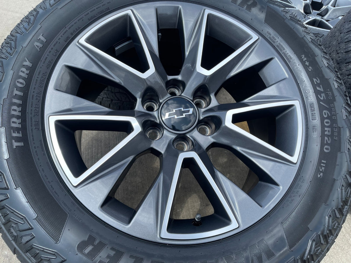 20" Chevy Tahoe Silverado OEM 5919 wheels rims GMC Yukon tires GOODYEAR