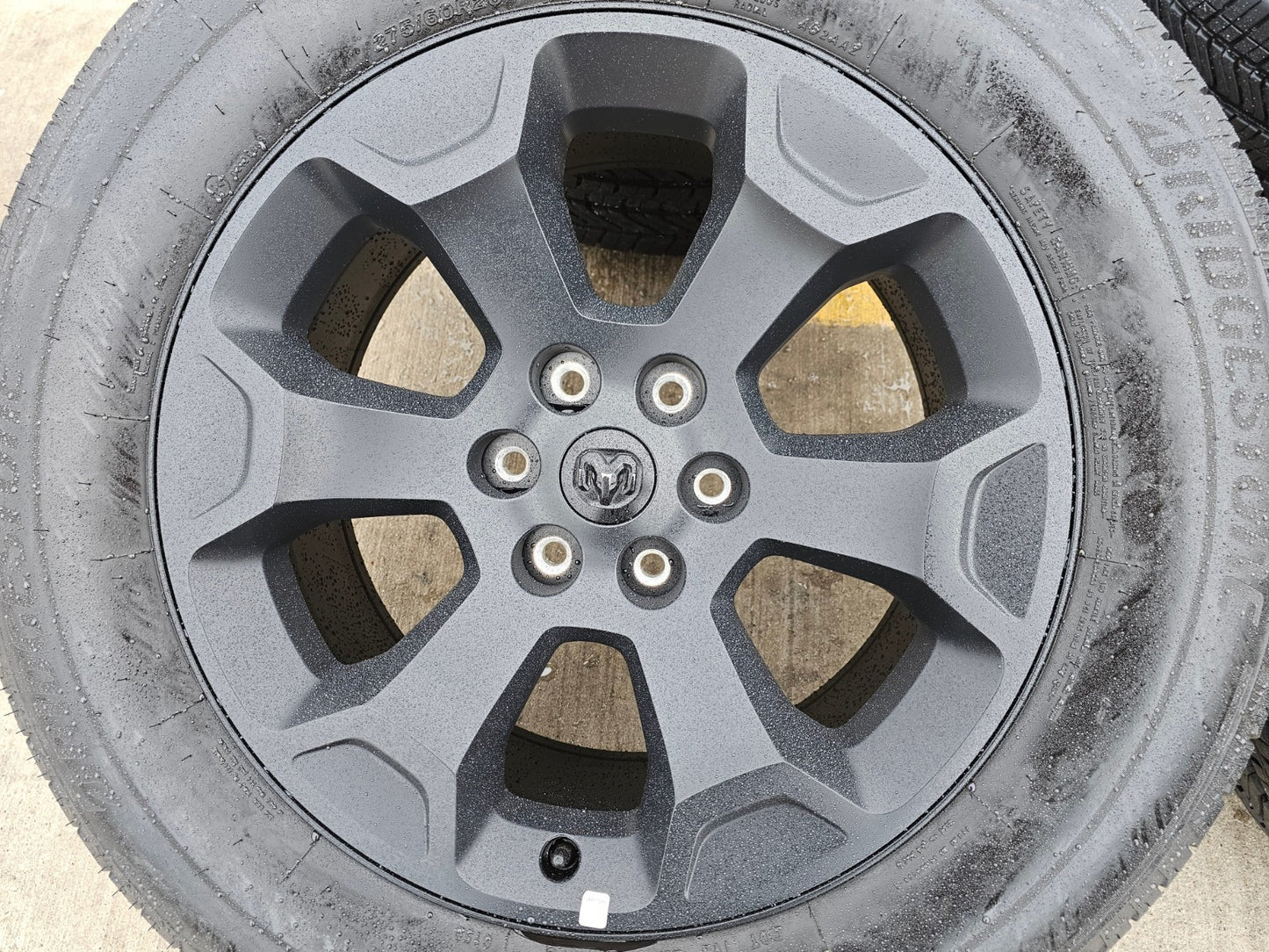 20" Dodge Ram 1500 OEM Laramie Black 2680 wheels rims 2024 2025 2026 BRIDGESTONE