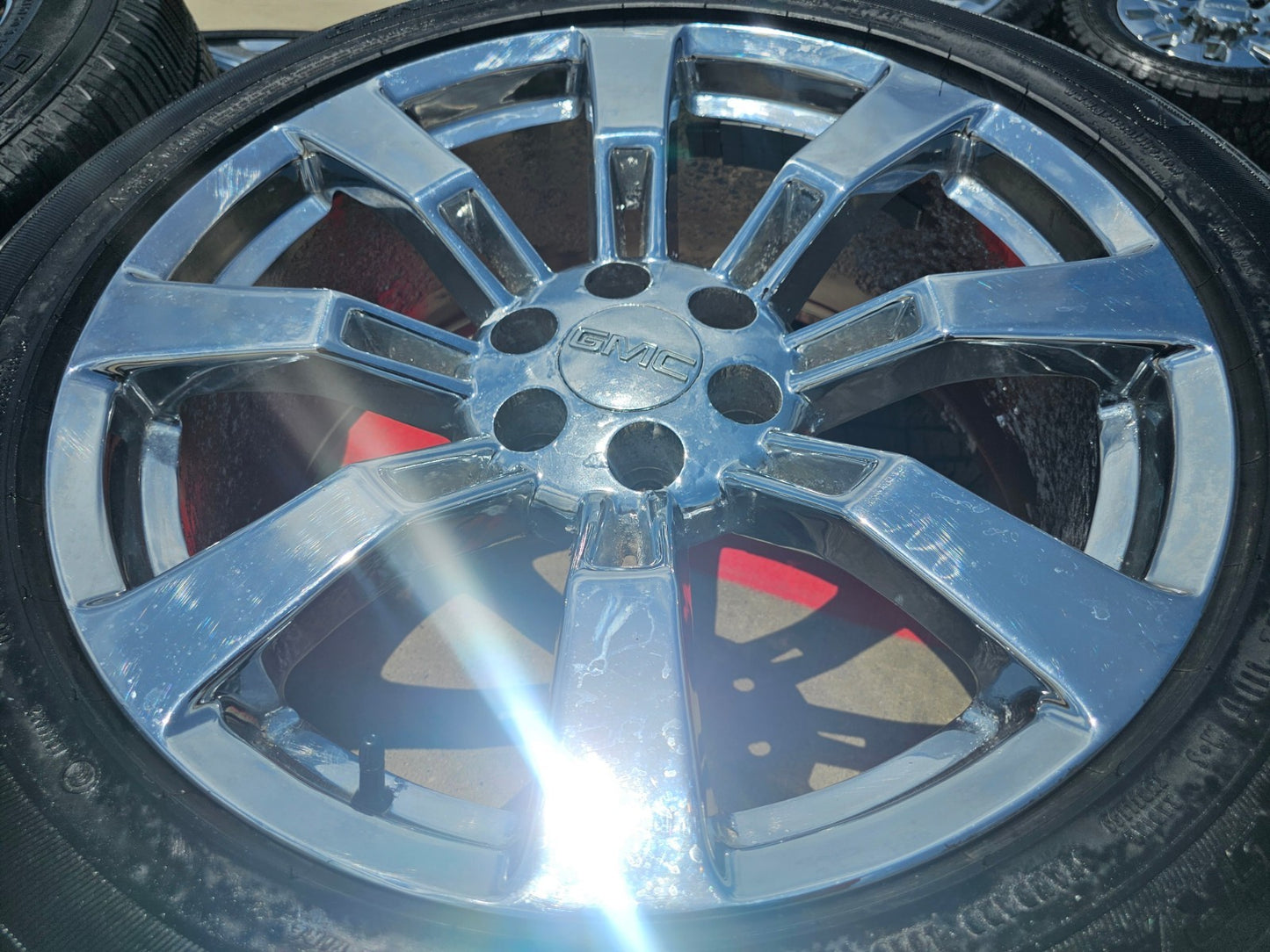 22" GMC Yukon Sierra DENALI OEM 5409 wheels rims tires SET CHROME