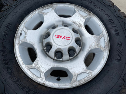 17" GMC Sierra 2500 3500 OEM 5293 wheels rims 8x165 Chevy Silverado BFG KO2 AT