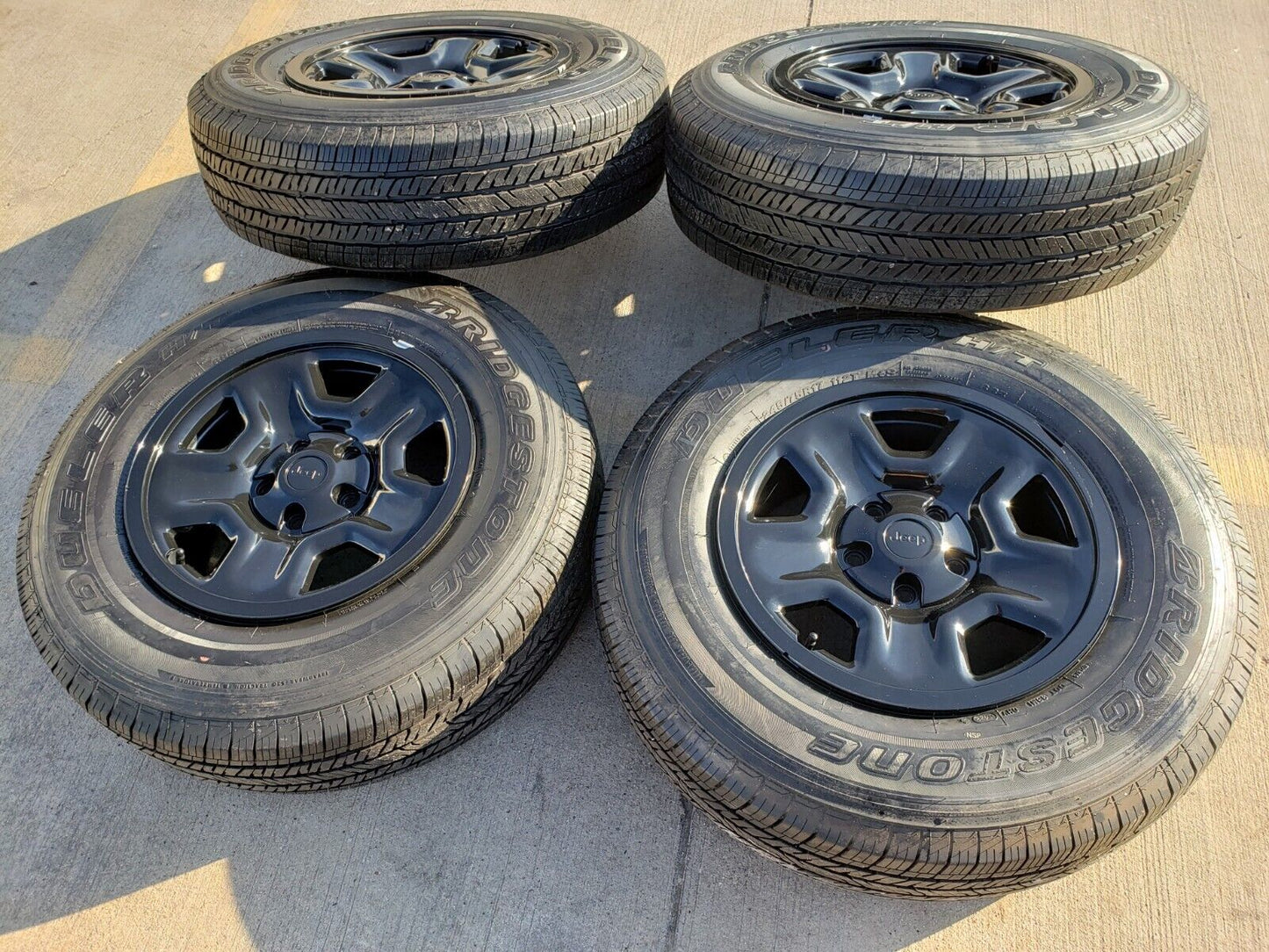 17" Jeep Wrangler SPORT OEM wheels rims tires 9240 9220 black NEW
