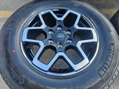 18" Ford Ranger wheels rims tires black 95213 tires 2024 2025 2026 NEW MICHELIN