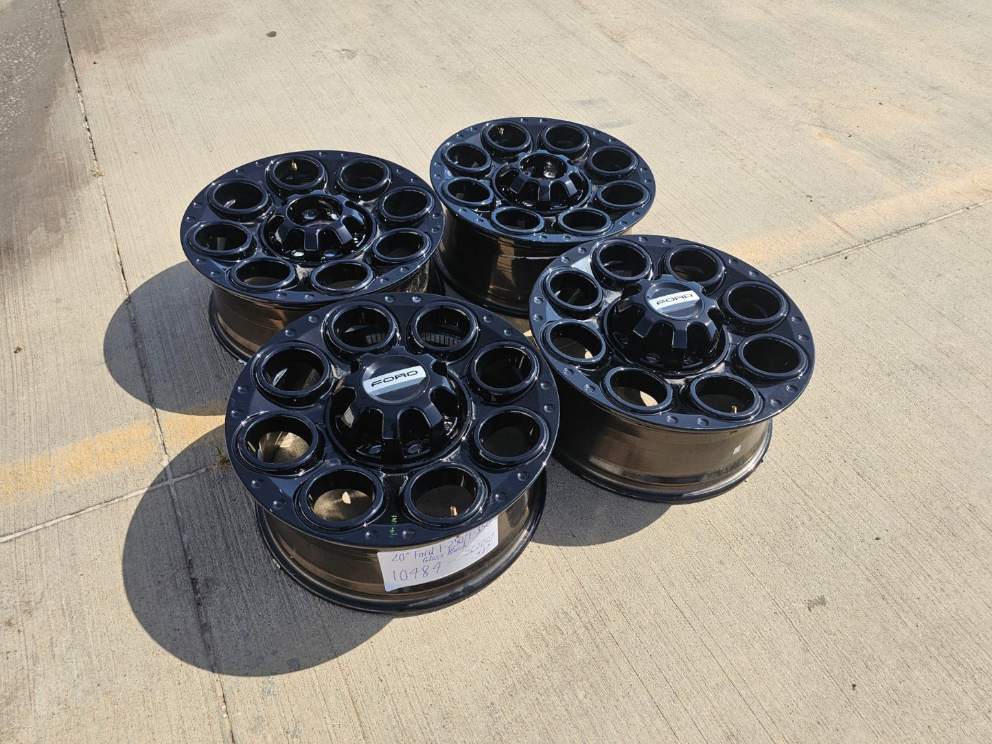 20" Ford F-250 F-350 OEM black Lariat wheels rims 10299 10484 NEW