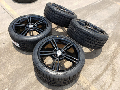 18" + 19" Chevy Corvette OEM black wheels rims 5338 5343 2007 2008 2009 2010 NEW