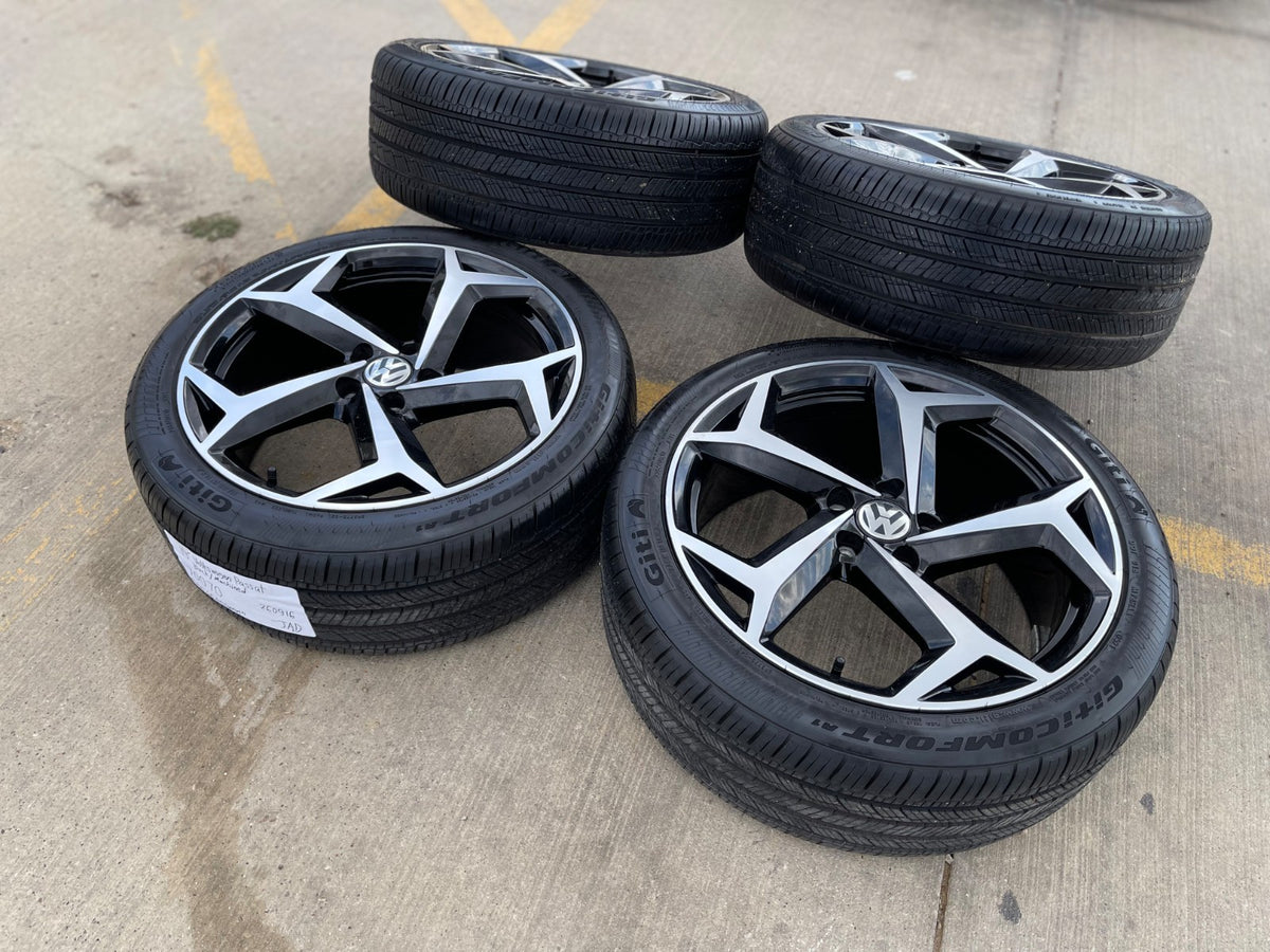 19" VW Passat Golf GTI Jetta OEM 70070 black wheels rims tires SET