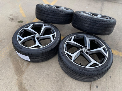 19" VW Passat Golf GTI Jetta OEM 70070 black wheels rims tires SET