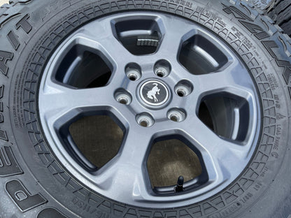 (5) 17" Ford Bronco Big Bend wheels rims 10384 OEM Ranger FALKEN A/T3 33"