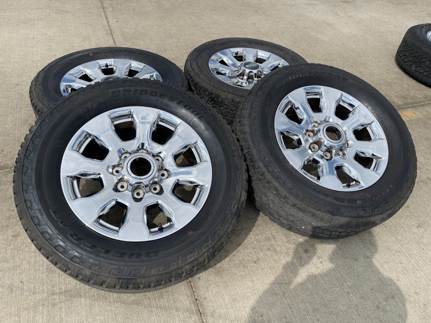 20" Ford F-250 King Ranch Lariat OEM 10100 rims wheels CHROME BRIDGESTONE