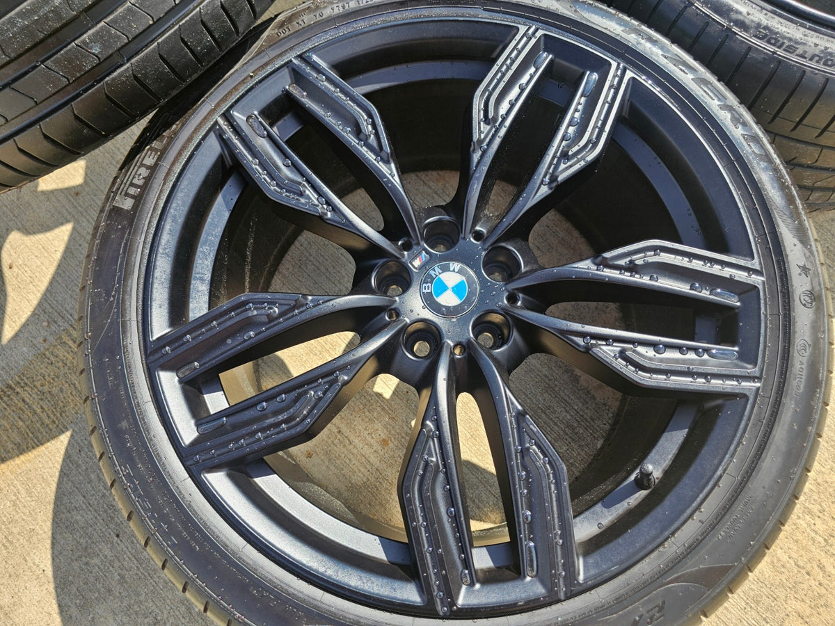 20" BMW M760i 740i 640i OEM 86343 86344 Series 760M SET black wheels rims tires