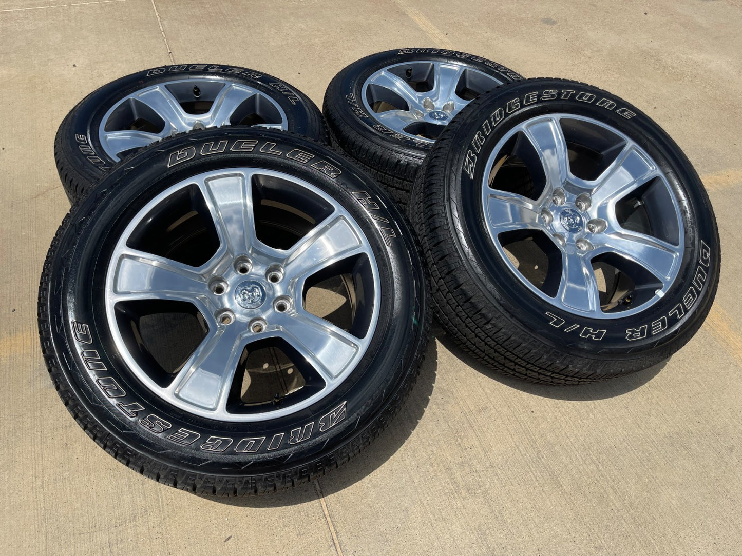 20" Dodge Ram 1500 OEM LIMITED 2676 2723 wheels rims 2025 2026 BRIDGESTONE SET