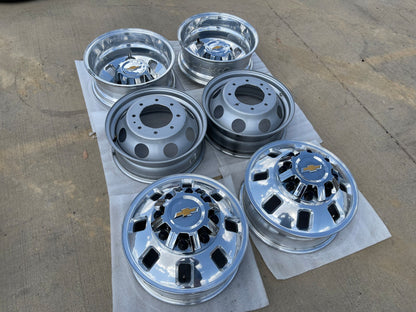 18" Chevy Silverado GMC Sierra 3500 Dually rims wheels OEM 14127 14129 SET 2026