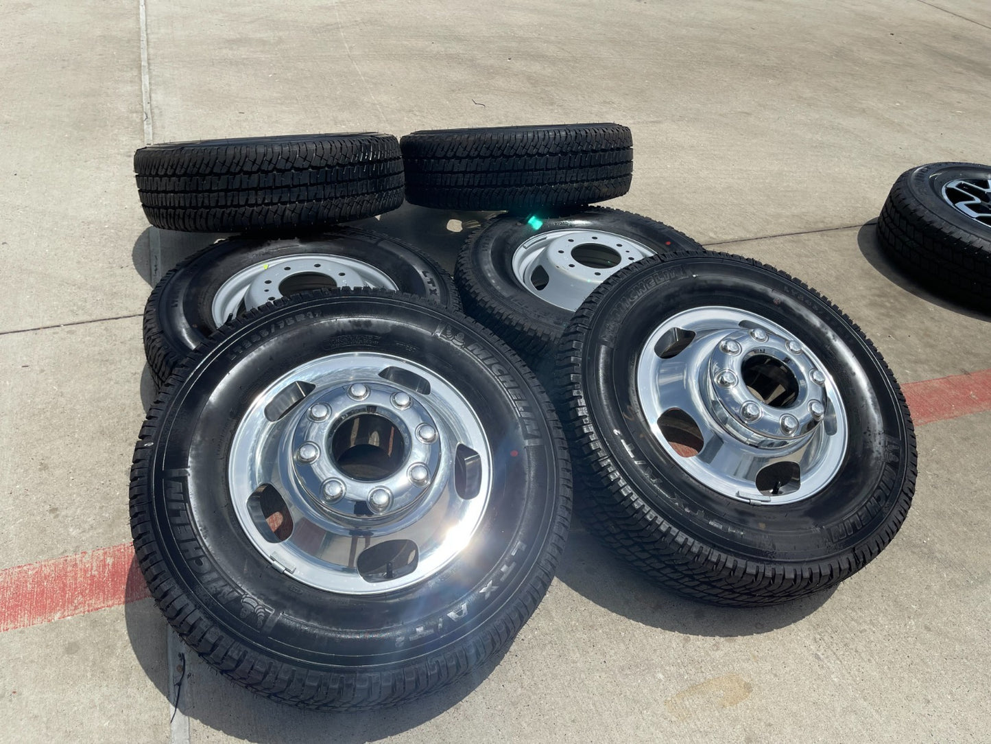 17" Ford F-350 Dually OEM 14077 14078 rims wheels 2024 2025 Michelin A/T NEW