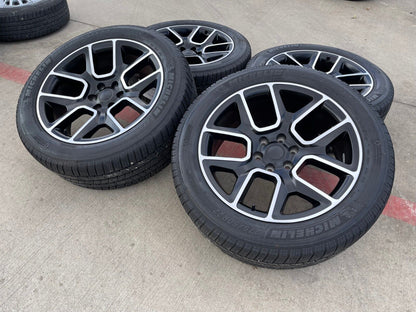 22" Dodge Ram 1500 OEM Replica LIMITED Laramie wheels rims black 2725 2684 tires