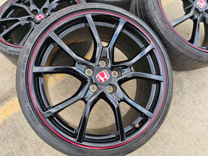 20" Honda Civic Type R OEM wheels rims 63692 tires CONTINENTAL