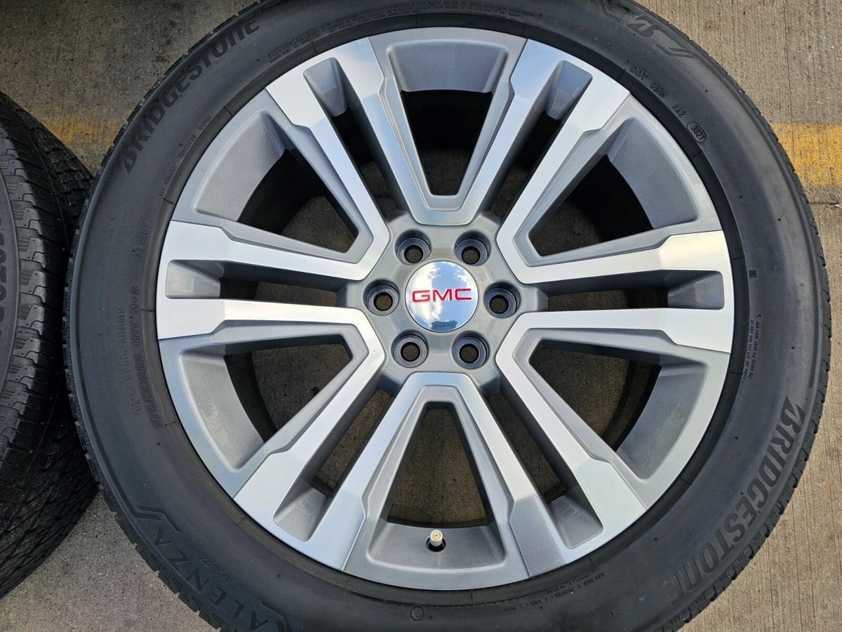22" GMC Yukon DENALI OEM 5822 wheels rims tires Sierra SET BRIDGESTONE