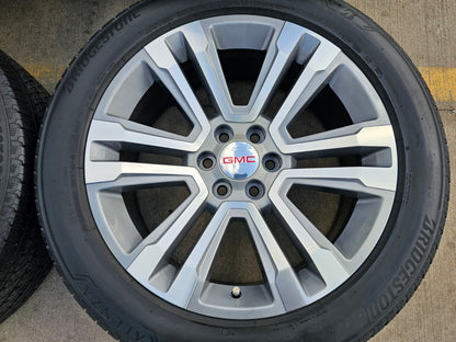 22" GMC Yukon DENALI OEM 5822 wheels rims tires Sierra SET BRIDGESTONE