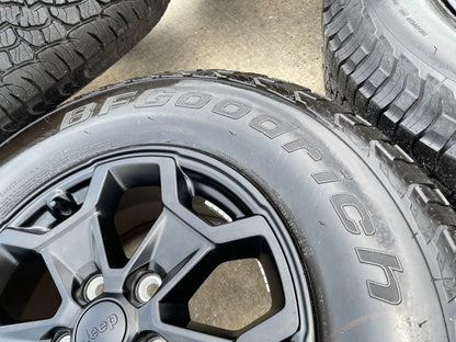 17" Jeep Wrangler RUBICON OEM wheels rims 9237 black 2024 2025 2026 2027 BFG NEW