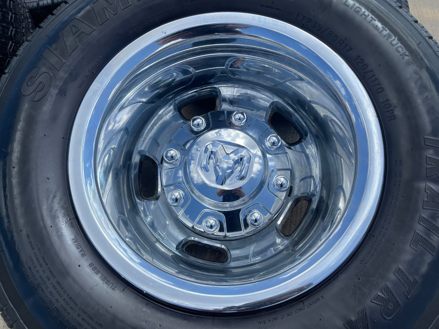 17" Dodge Ram 3500 Dually Laramie 8x200 wheels rims 2703 2704 OEM SET