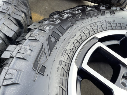 17" Jeep Wrangler Rubicon OEM 95730 9327 wheels rims Gladiator FALKEN MT 33" NEW