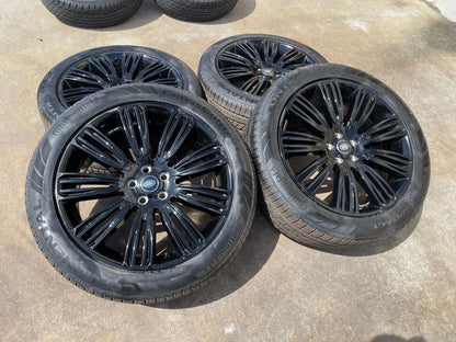 22" Land Rover Range DEFENDER OEM 72328 72331 wheels rims black CONTINENTAL