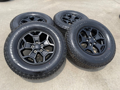 17" Jeep Wrangler RUBICON OEM wheels rims 9237 black 2024 2025 2026 2027 BFG NEW