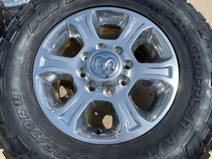 18" Ram 2500 3500 Laramie Power Wagon OEM wheels rims 2692 SET NITRO 34"
