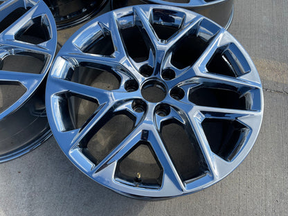22" GMC Yukon Sierra DENALI OEM 14078 wheels rims CHROME 2025 2026 2027 SET NEW