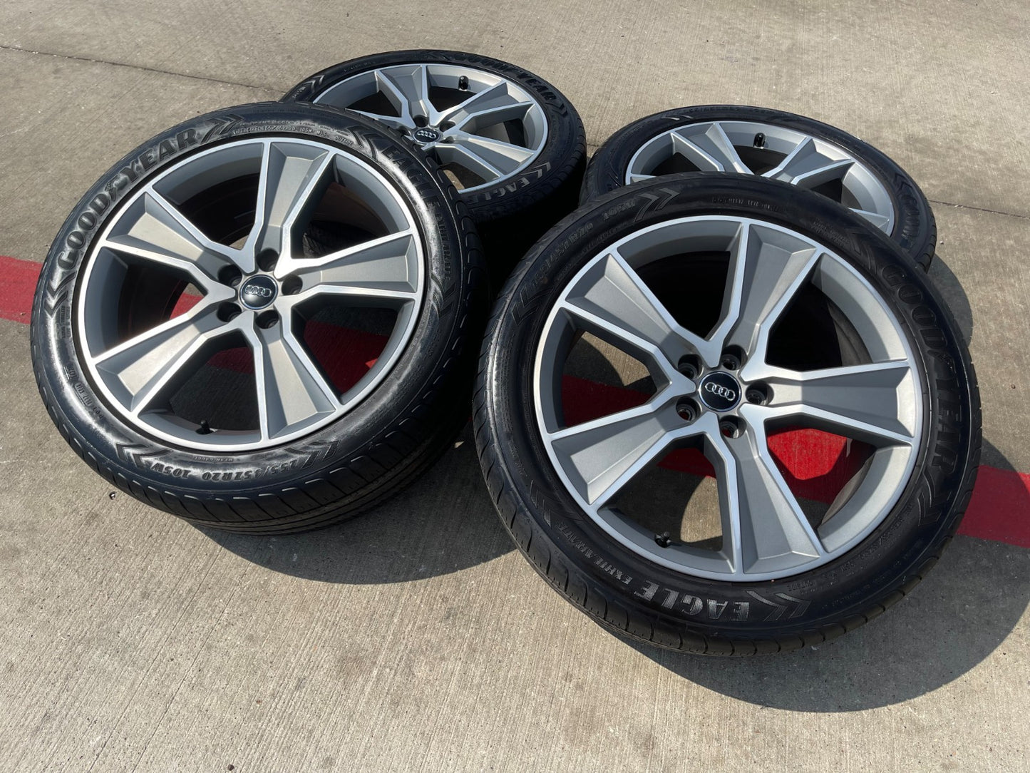20" Audi Q5 wheels rims OEM 59075 Q3 Q7 Q8 SQ5 SQ3 RS S SET GOODYEAR