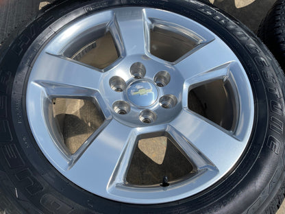20" Chevy Silverado 1500 Tahoe Suburban OEM wheels rims 5652 BRIDGESTONE
