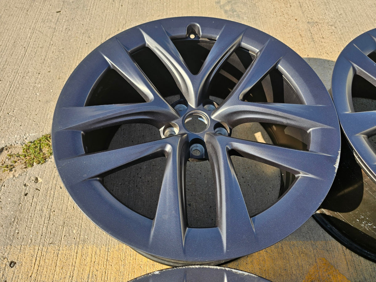 21" Tesla Model S OEM 210077 210078 PLAID wheels rims 2024 2025 2026 2027 SET