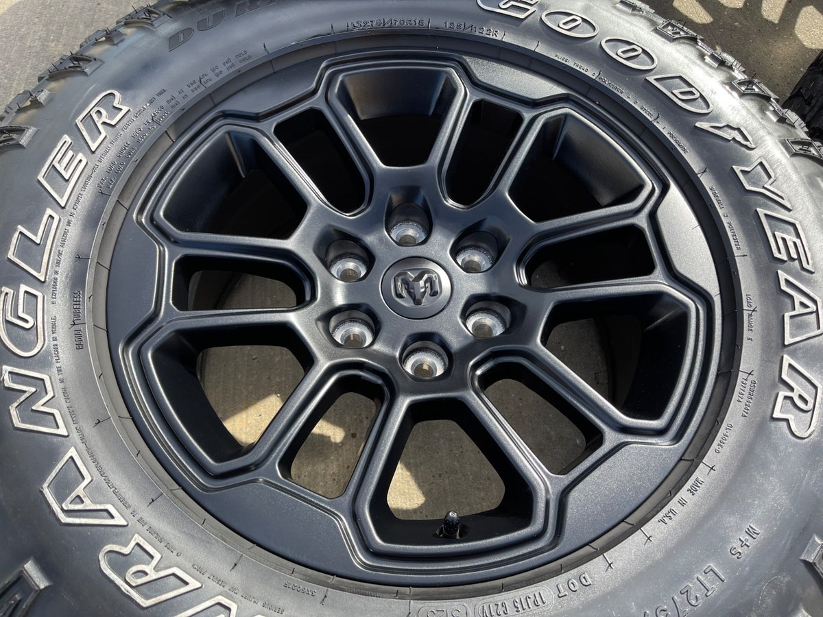 18" Dodge Ram 1500 Rebel Black OEM 95935 wheels rims SET DURATRAC A/T