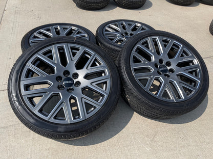 24" GMC Yukon Sierra DENALI OEM wheels rims BRIDGESTONE 2024 2025 2026 2027 NEW