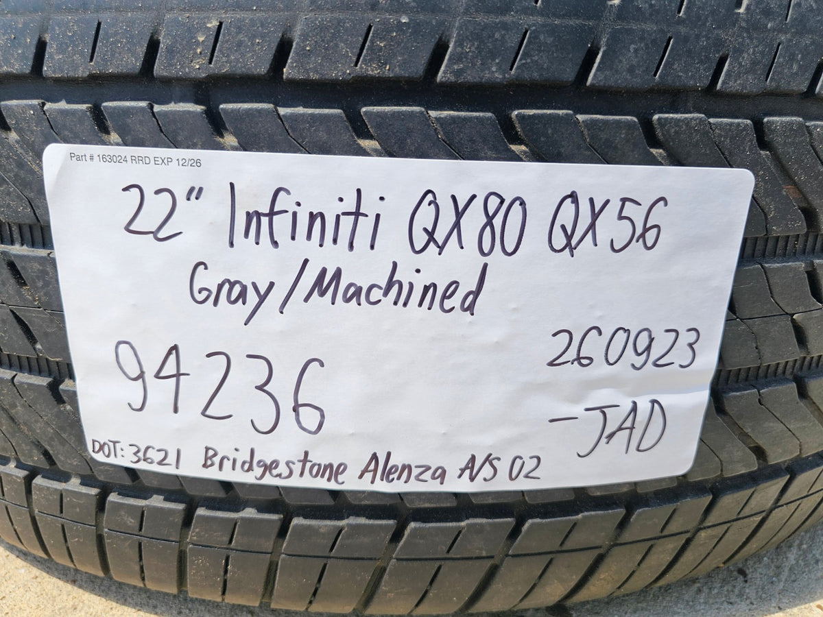 (1) 22" Infiniti QX80 QX56 Nissan Titan Armada OEM 94236 wheel rim single spare
