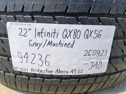 (1) 22" Infiniti QX80 QX56 Nissan Titan Armada OEM 94236 wheel rim single spare