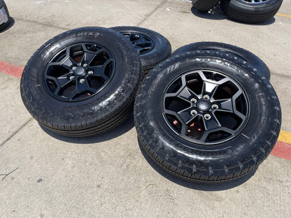 17" Jeep Wrangler SPORT OEM wheels rims tires 9237 black 2023 2024 2025 NEW