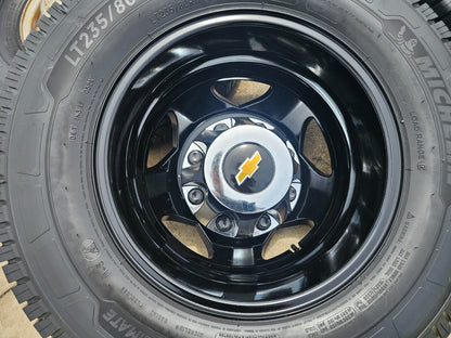 17" Chevy Silverado GMC Sierra 3500 Black Dually rims wheels OEM 5519 5520 NEW