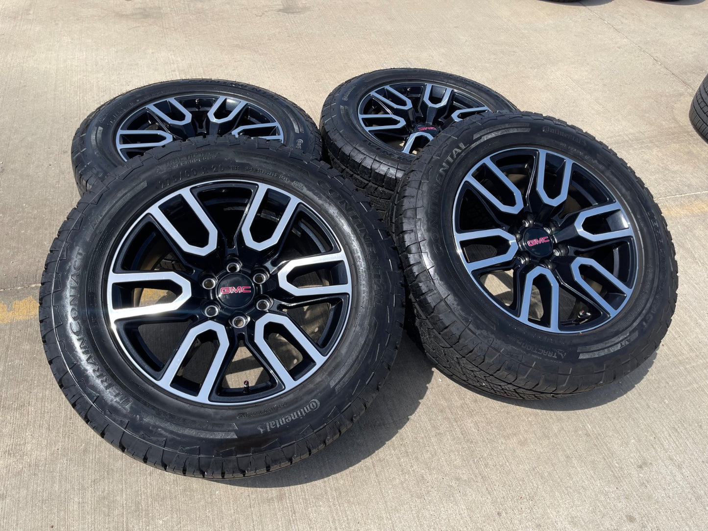 20" GMC Sierra Yukon AT4X Silverado OEM 5914 wheels rims SET CONTINENTAL A/T