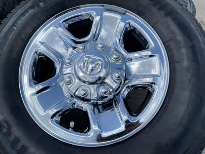 18" Dodge Ram 2500 3500 STEEL chrome OEM 2473 wheels rims SET FIRESTONE